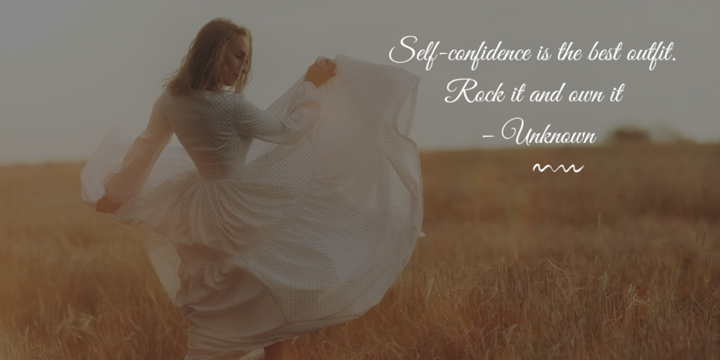 Inspirational quote about self-confidence and its importance in personal growth.