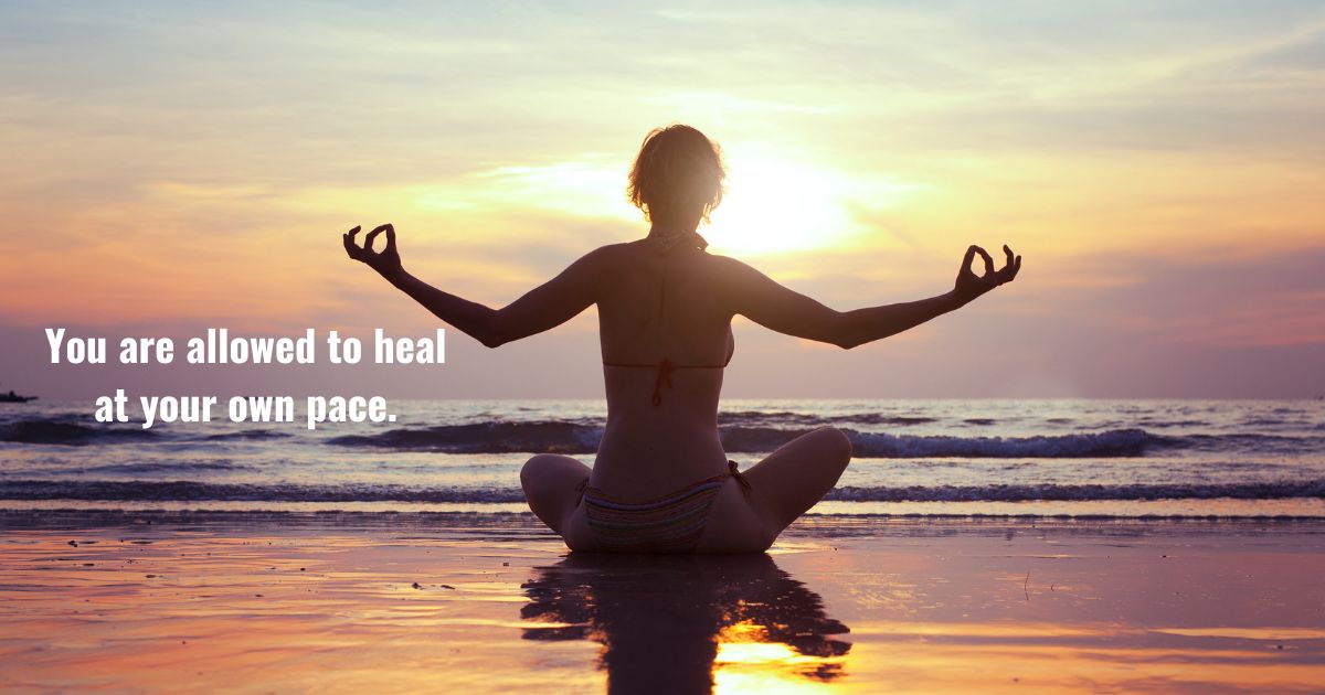 A person meditating at sunset, symbolizing emotional awareness, mindfulness, and inner peace.